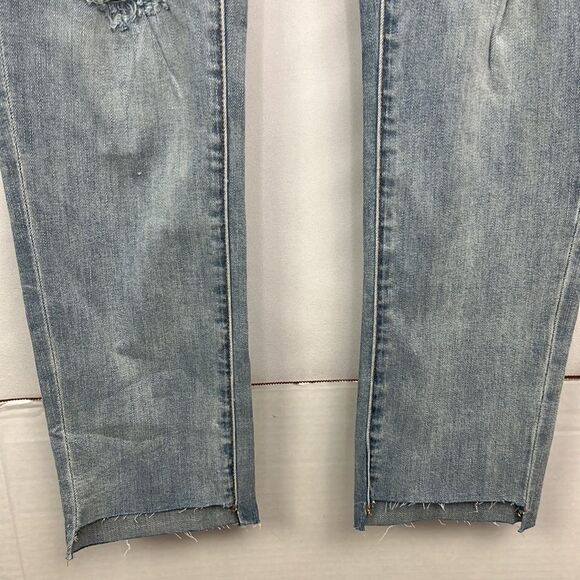 EVIDNT Verona skinny Ankle step hem destroyed jeans size 27 NWT - Picture 4 of 13